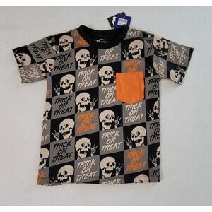 Eighty Eight Kids Halloween Trick Or Treat T-Shirt skeleton Sz 5